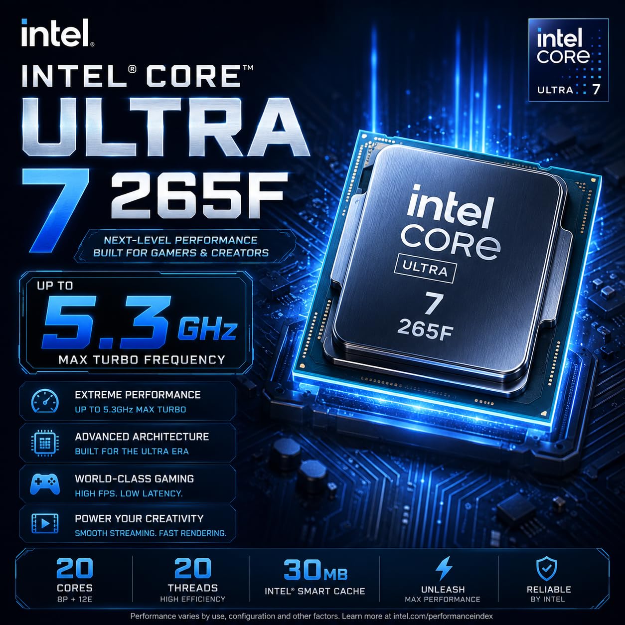 Amazon.com: Gaming PC Desktop Computer Core Ultra 7 265F up to 5.3